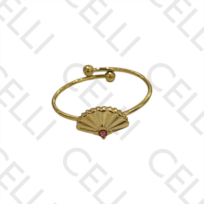 Anillo de acero - abanico brillante