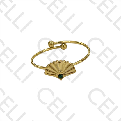 Anillo de acero - abanico brillante