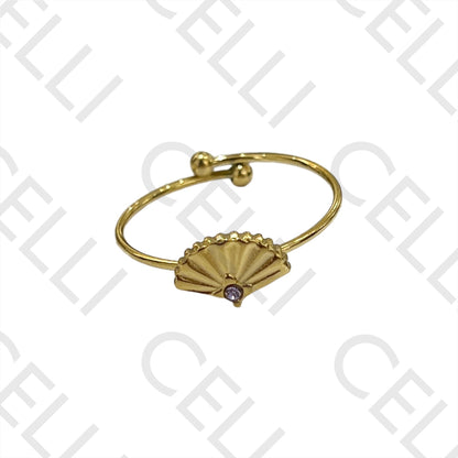 Anillo de acero - abanico brillante