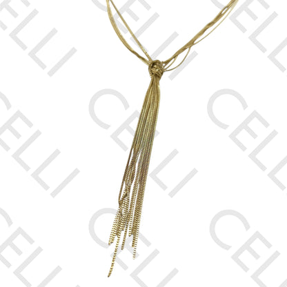 Steel Necklace - 5 Chains with Knot