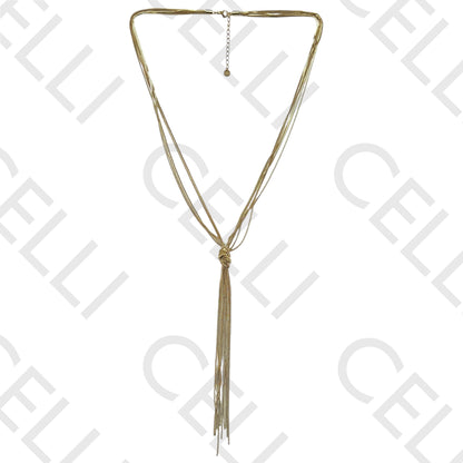 Steel Necklace - 5 Chains with Knot