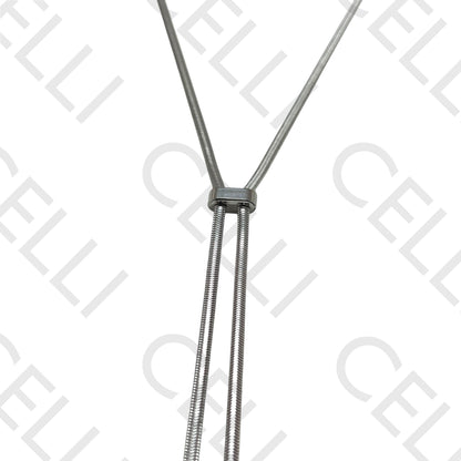 Steel Necklace - Adjustable Round Snake