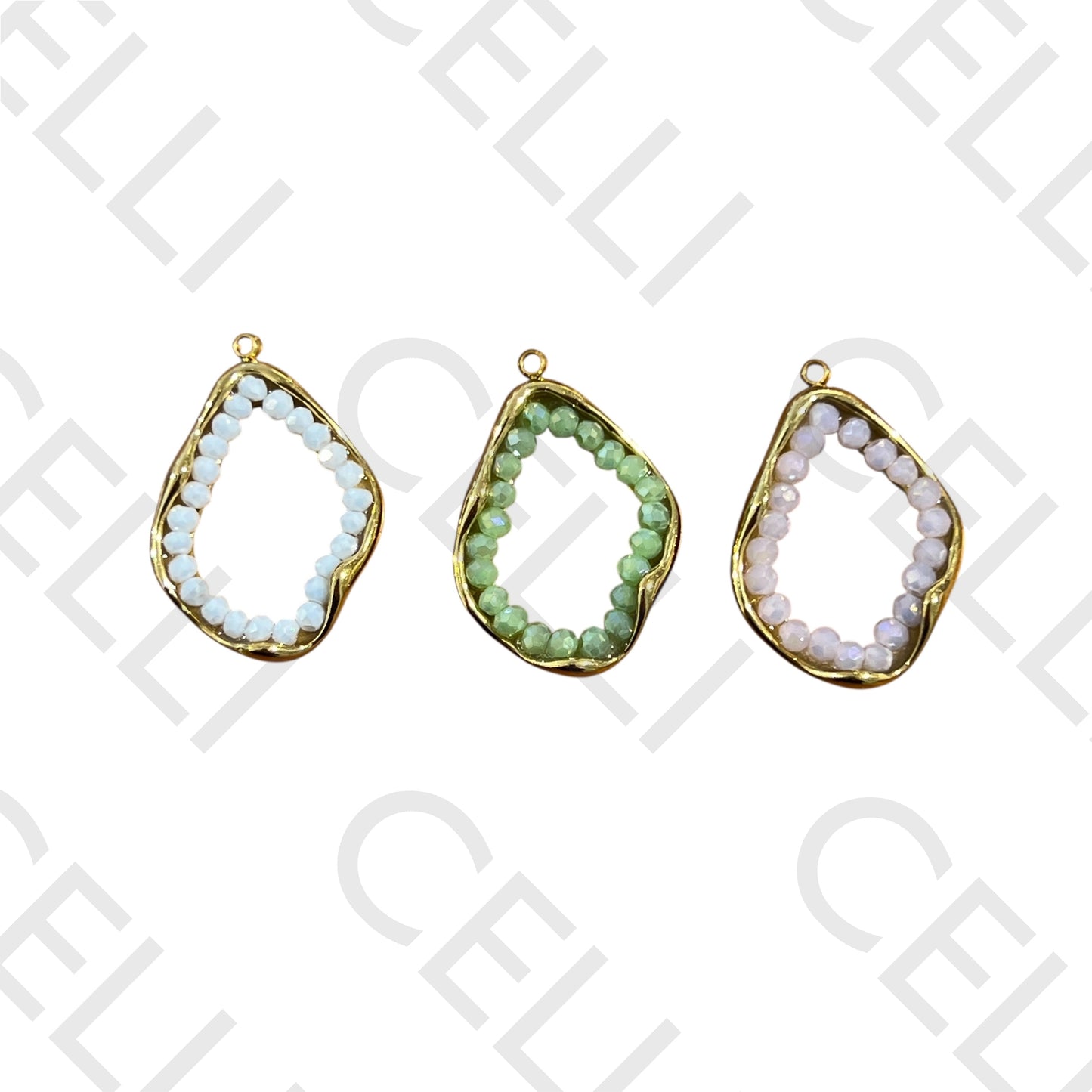 Medalha de Aço - com cristais facetados