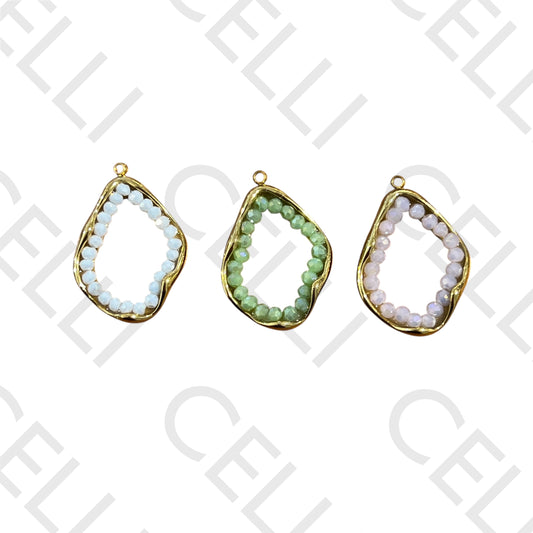 Medalha de Aço - com cristais facetados