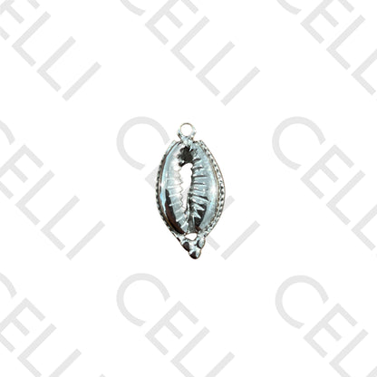 Medalha de Aço - buzio beijinho com duas argolas (2 und.)