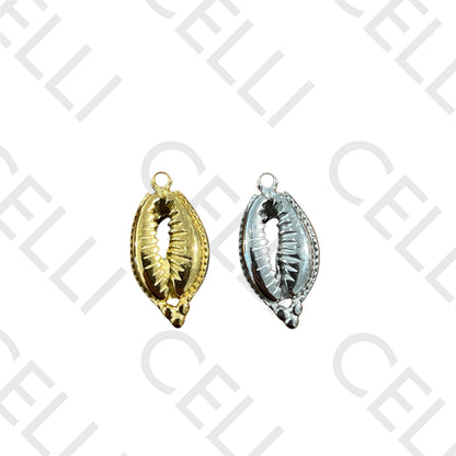 Medalha de Aço - buzio beijinho com duas argolas (2 und.)