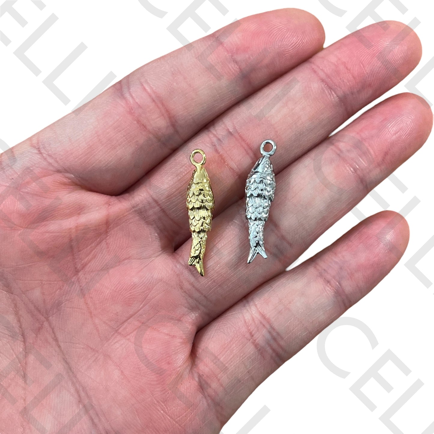 不锈钢徽章 - 小鱼 （1个）