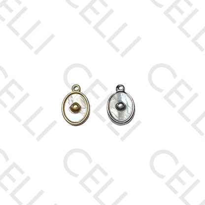 Medalha de Aço - concha com madrepérola