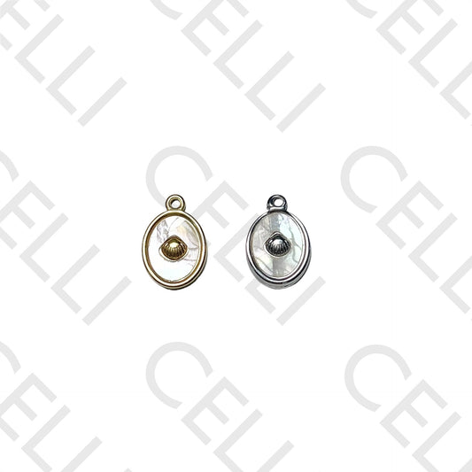 Medalha de Aço - concha com madrepérola