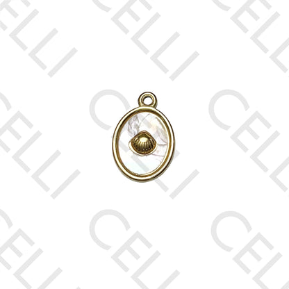 Medalha de Aço - concha com madrepérola