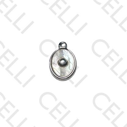 Medalha de Aço - concha com madrepérola