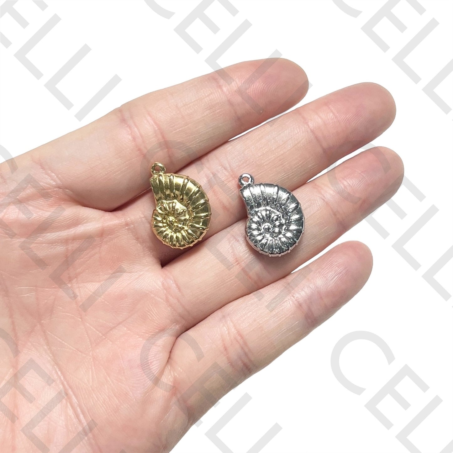 Medalha de Aço - búzio caracol pequeno