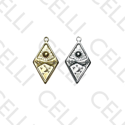 Medalha de Aço - losango com sol, lua e estrelas