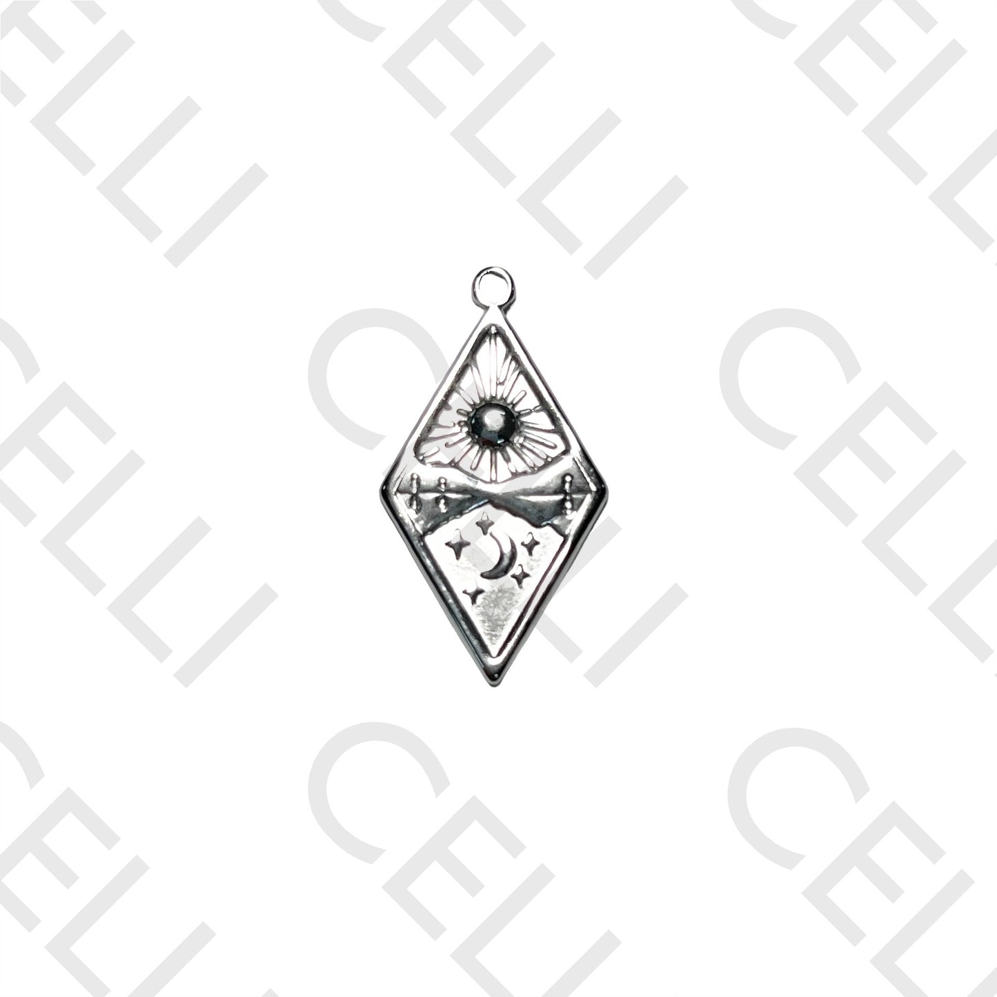 Medalha de Aço - losango com sol, lua e estrelas