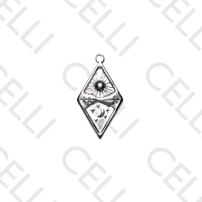 Medalha de Aço - losango com sol, lua e estrelas