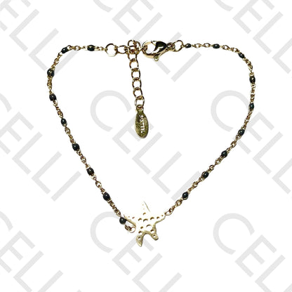 不锈钢手链 - 珐琅海星