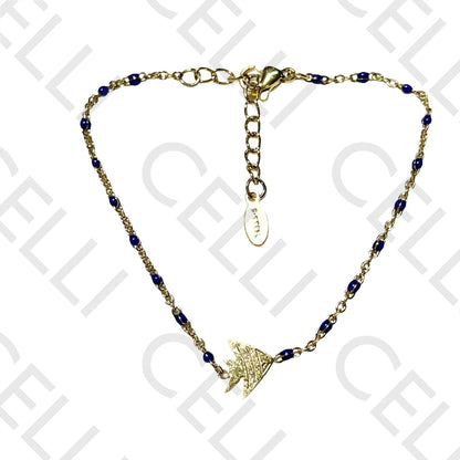 不锈钢手链 - 珐琅鱼形