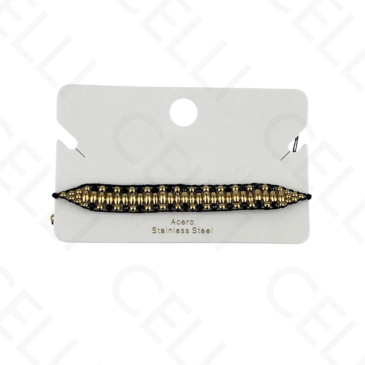 Pulsera de acero - piedra natural (ajustable)