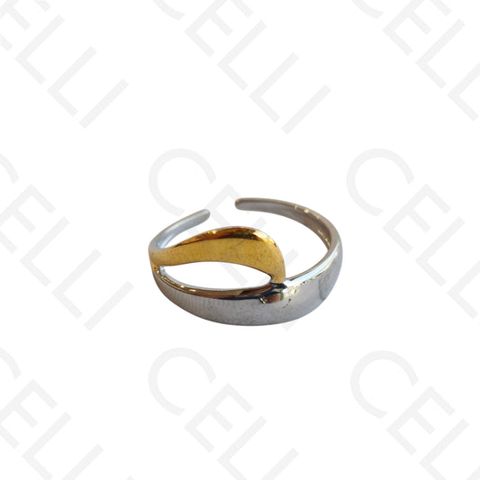 Adjustable Steel Ring - Bicolor