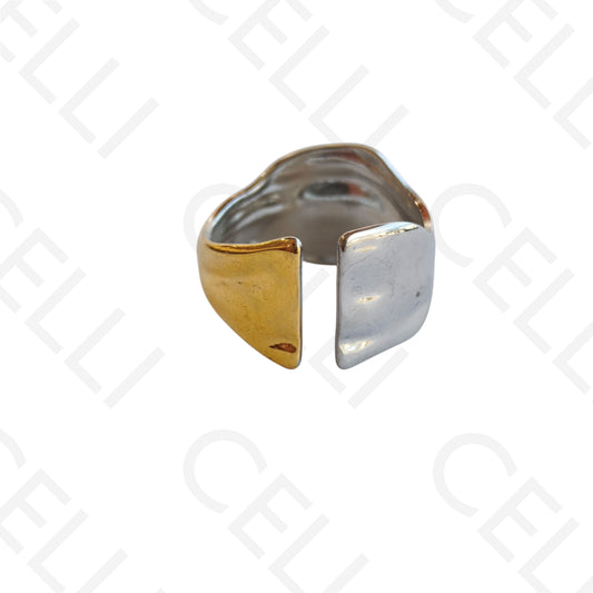 Adjustable Steel Ring - Bicolor