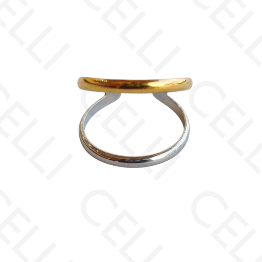 Adjustable Steel Ring - Double Bicolor