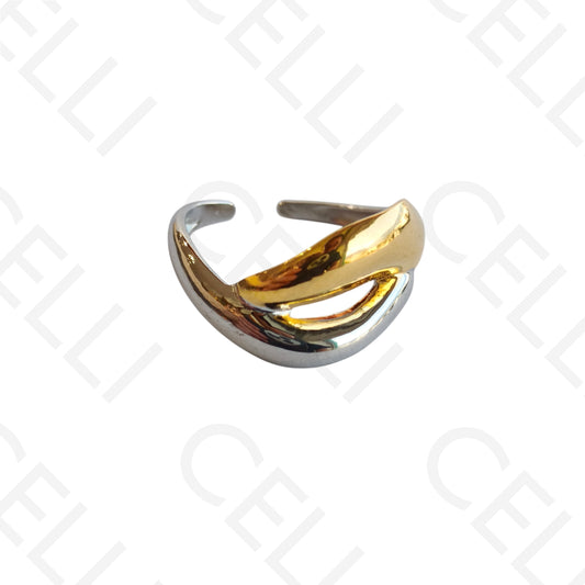 Adjustable Steel Ring - Bicolor