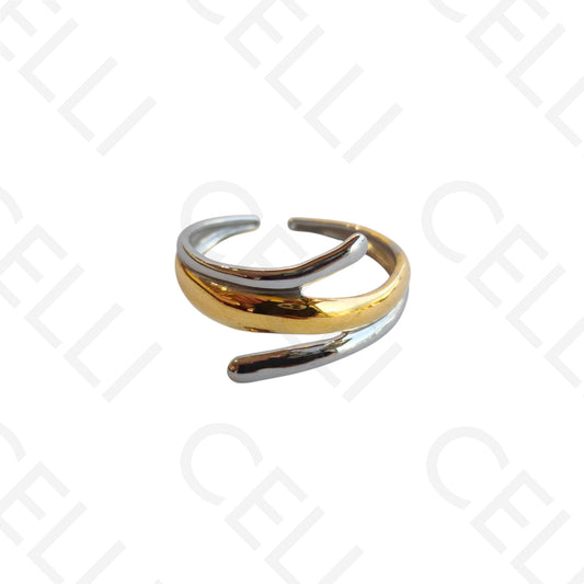 Adjustable Steel Ring - Bicolor