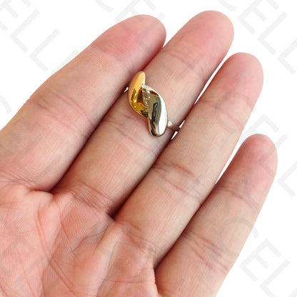 Anillo de Acero Ajustable - Bicolor entrelazado