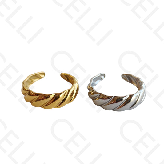 Adjustable Steel Ring - croissant