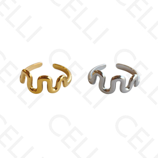 Anel de Aço Ajustável - ondulado