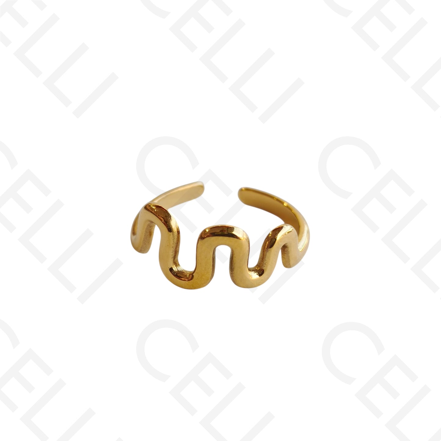 Anel de Aço Ajustável - ondulado