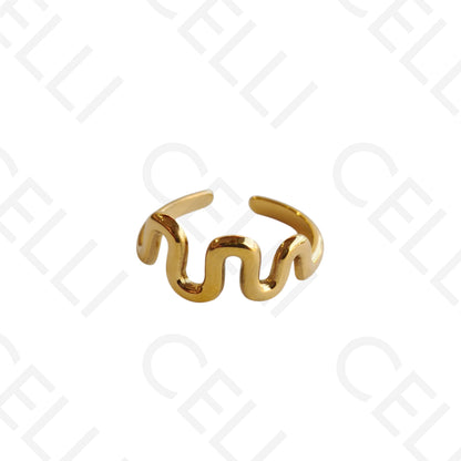 Anel de Aço Ajustável - ondulado