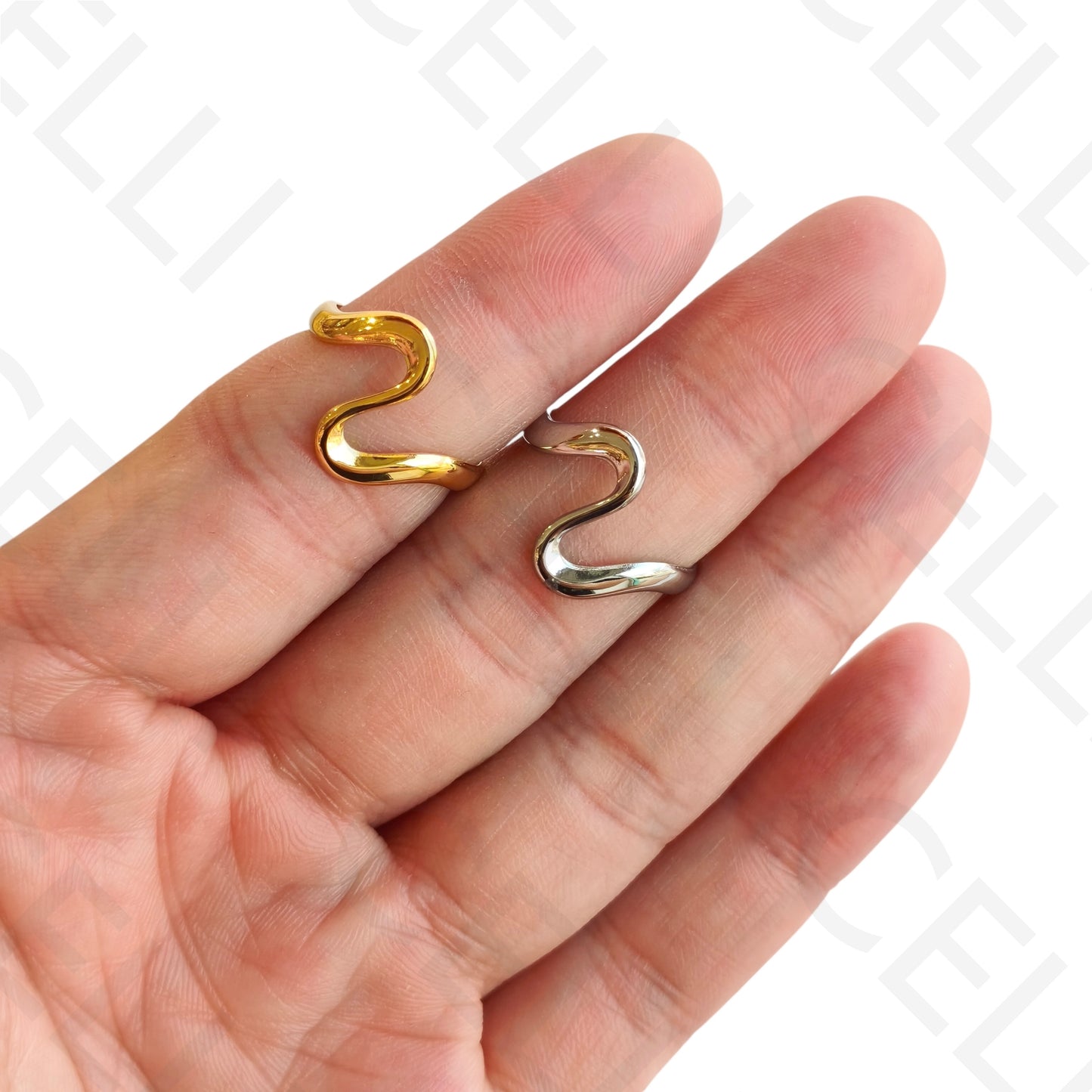 Anel de Aço Ajustável - onda