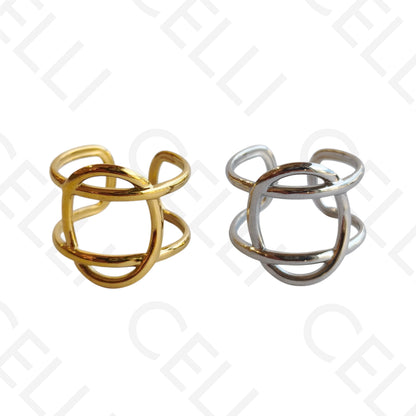 Anel de Aço Ajustável - oval