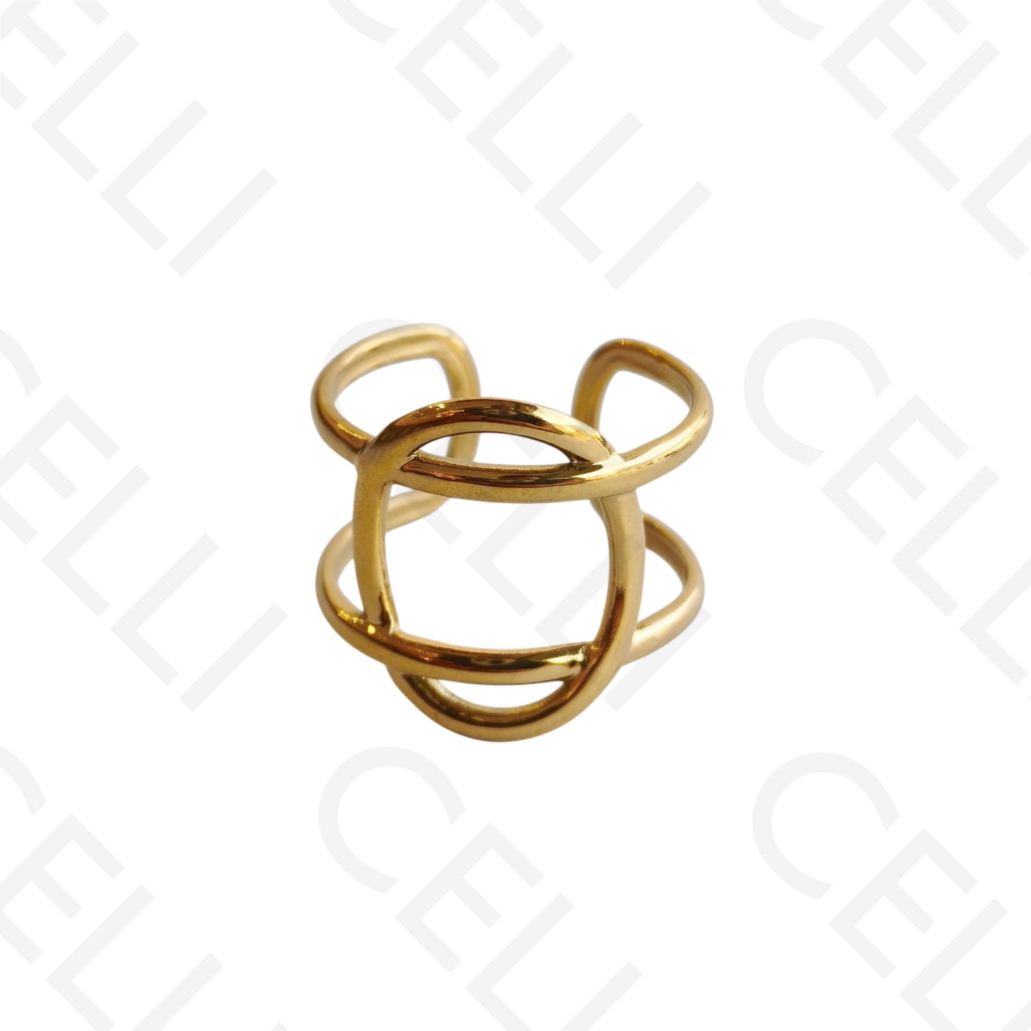 Anel de Aço Ajustável - oval