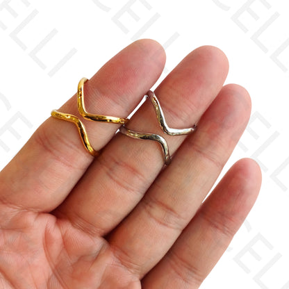 Anel de Aço Ajustável - martelado