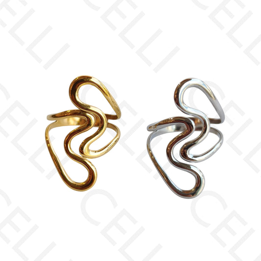 Anel de Aço Ajustável - ondulado