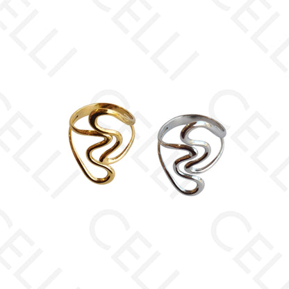 Anel de Aço Ajustável - ondulado