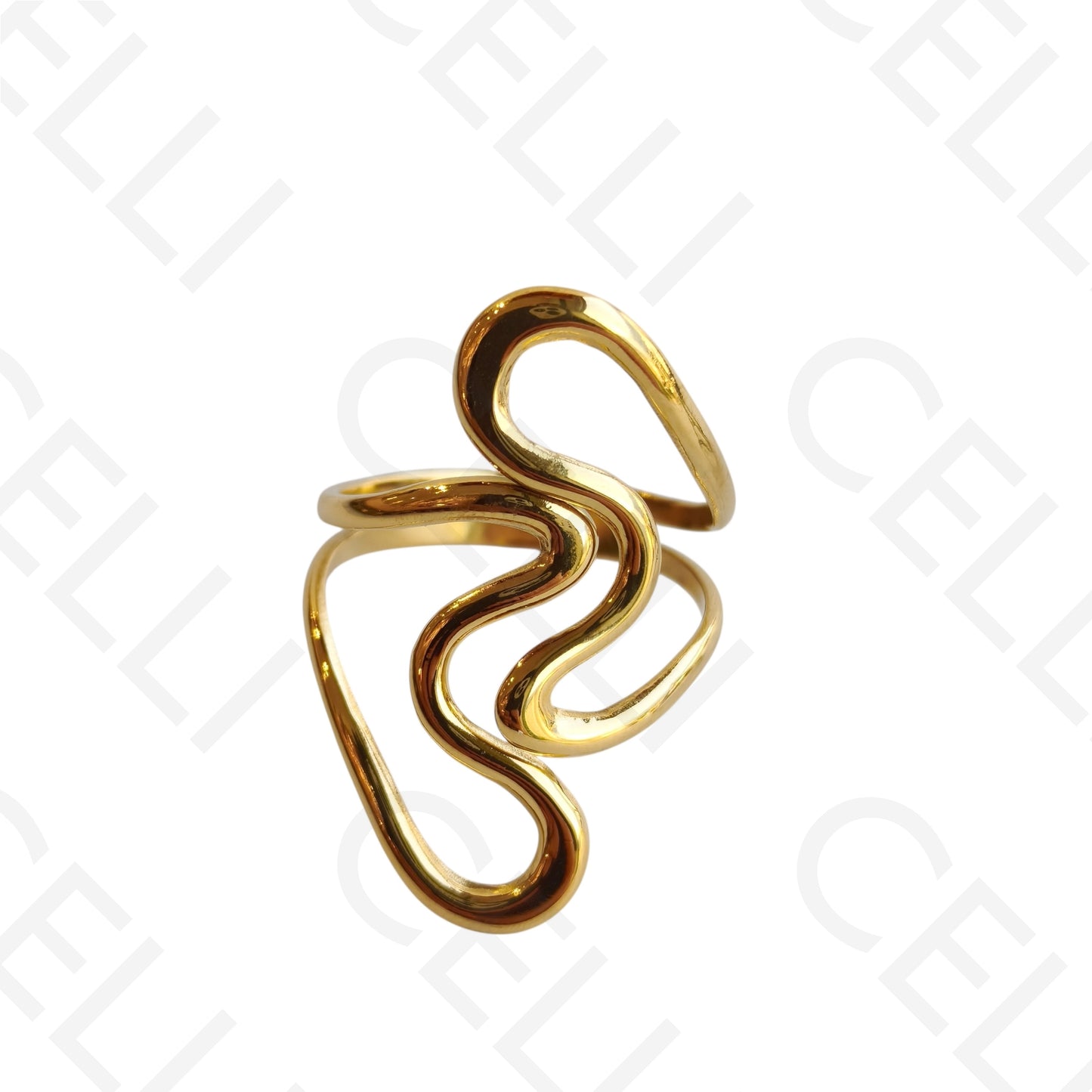 Anel de Aço Ajustável - ondulado