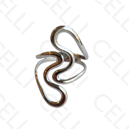 Anel de Aço Ajustável - ondulado