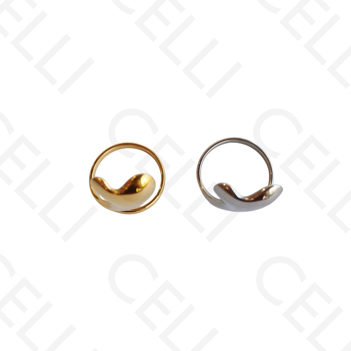 Anel de Aço Ajustável - coração