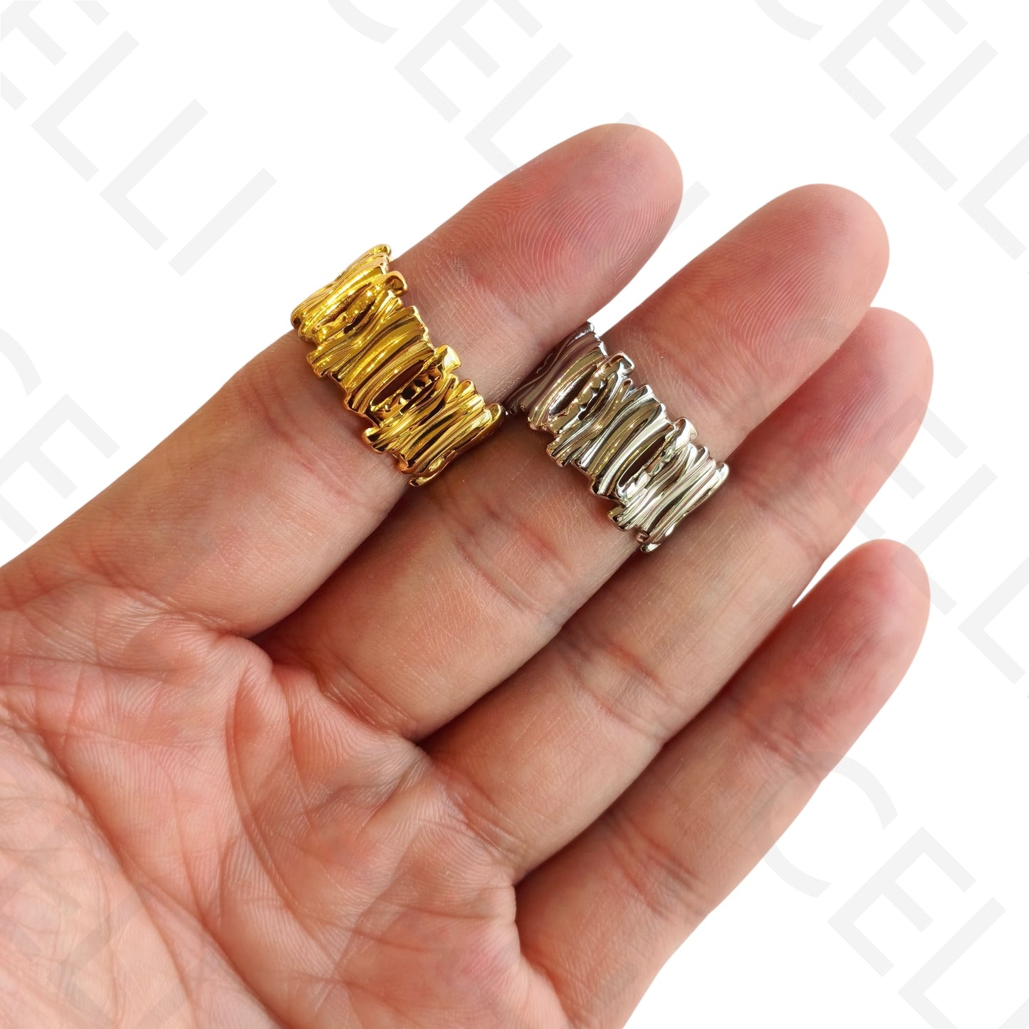 Anel de Aço Ajustável - amassado