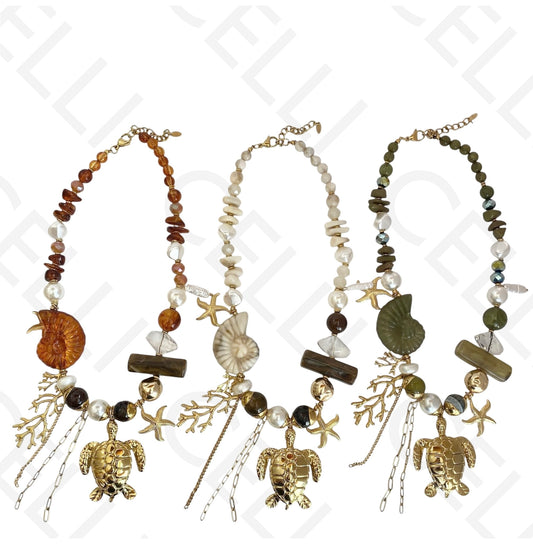 不锈钢项链 - 大鱼吊坠