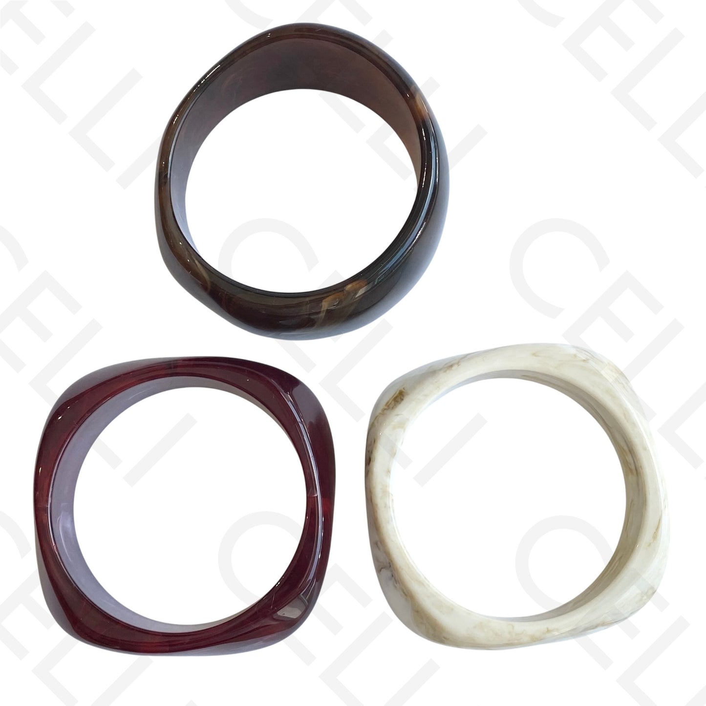 Bracelete de Resina de Moda - Triplo