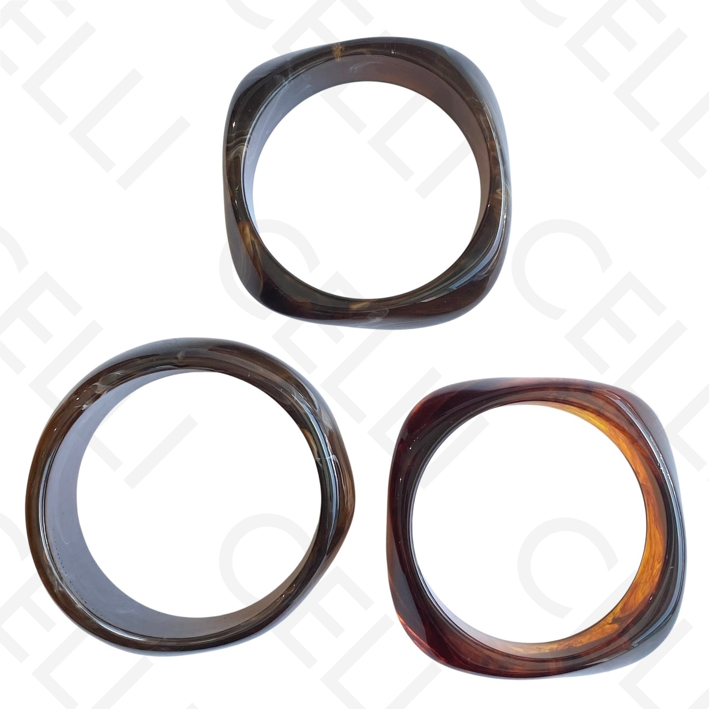 Bracelete de Resina de Moda - Triplo