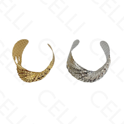 Bracelete de Acero - óvalo entrelazado