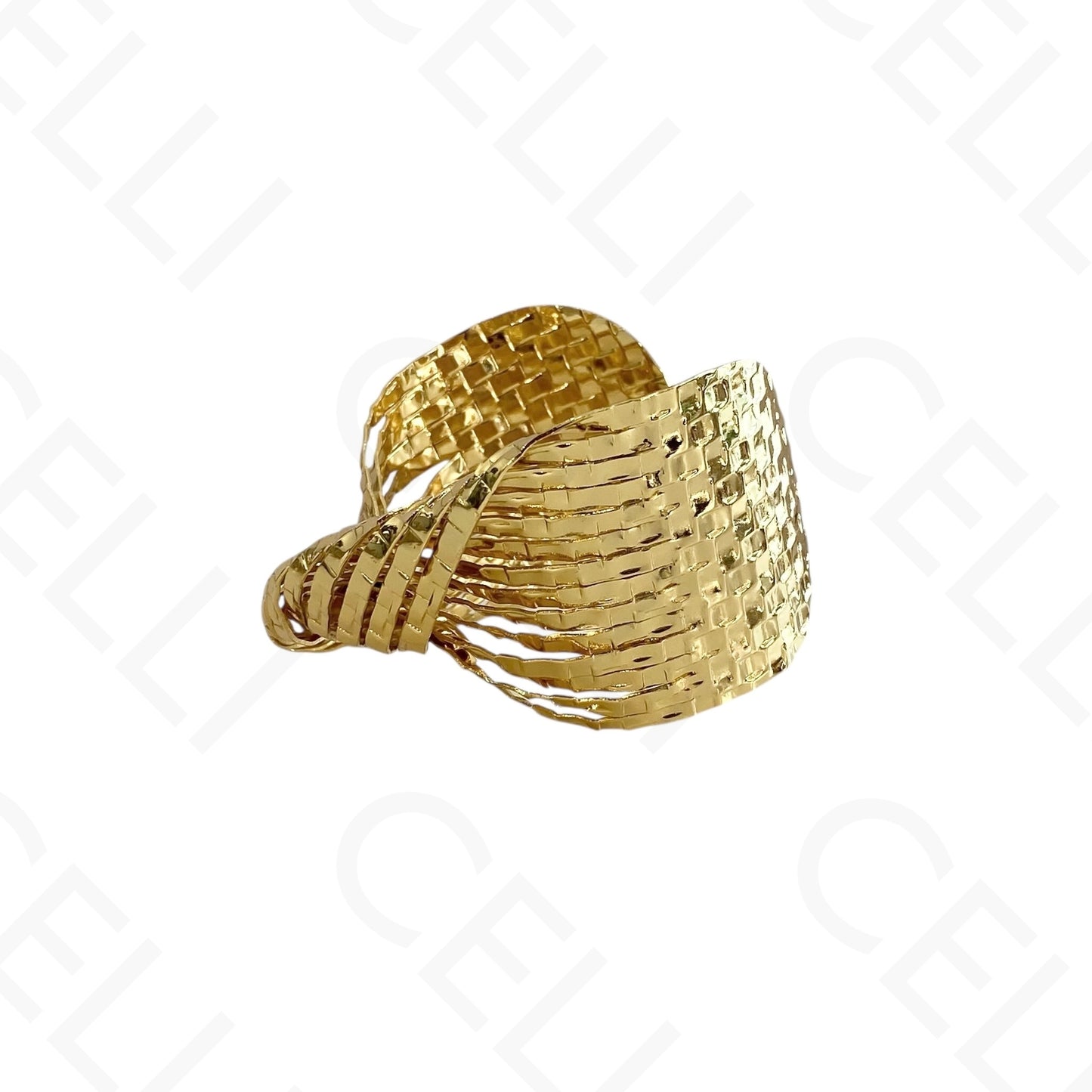 Bracelete de Acero - óvalo entrelazado