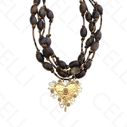 Steel Necklace - Multi-strand, Sacred Heart