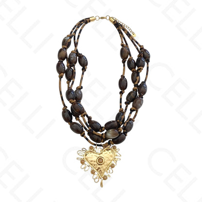 Steel Necklace - Multi-strand, Sacred Heart