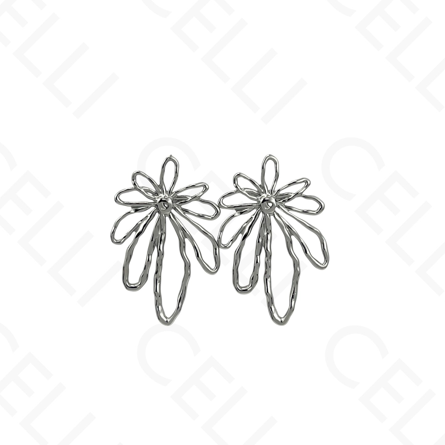 Steel earring - flower
